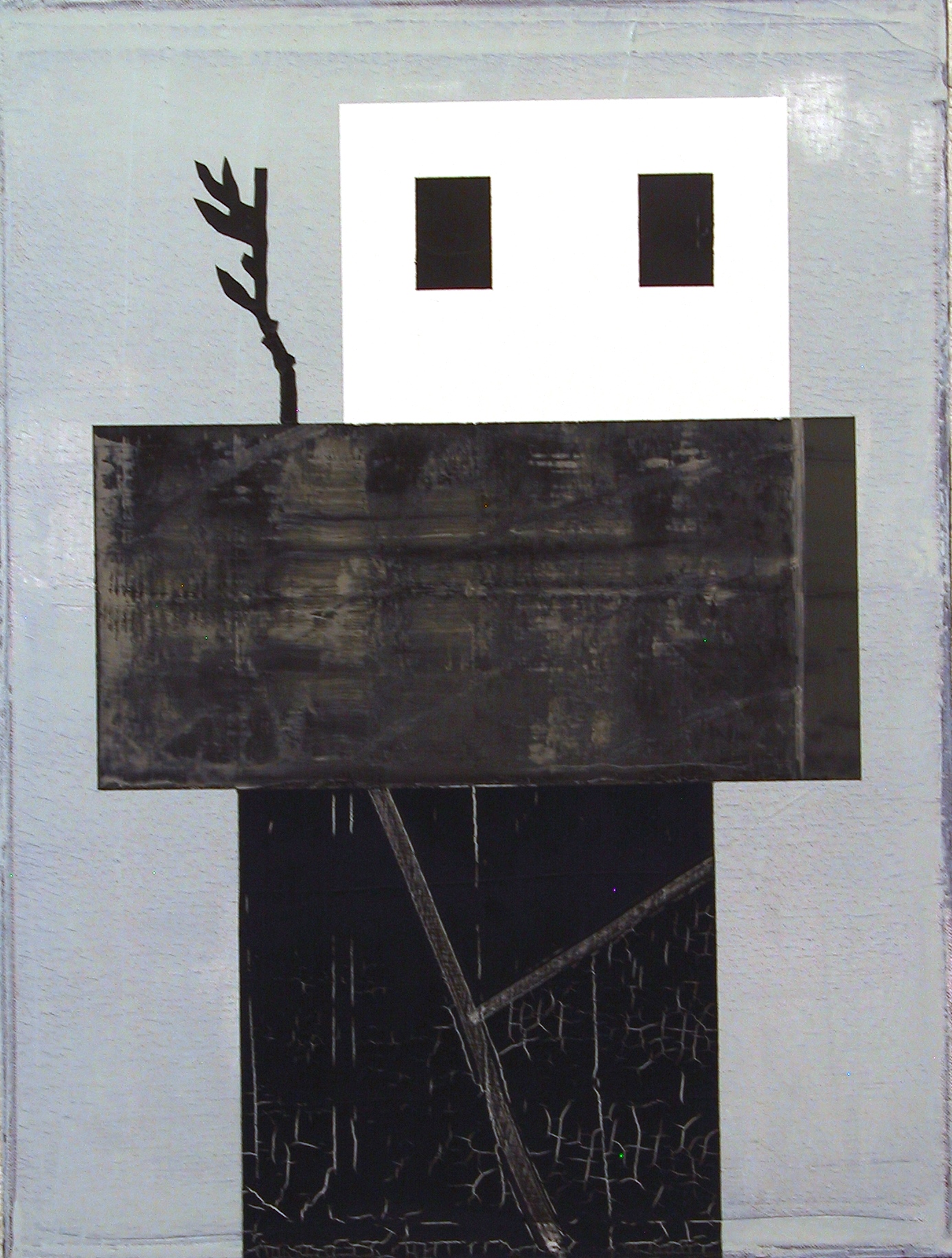 Larry Abramson, Return of the Black Square XV, 2015, oil on canvas, 60x45 cm