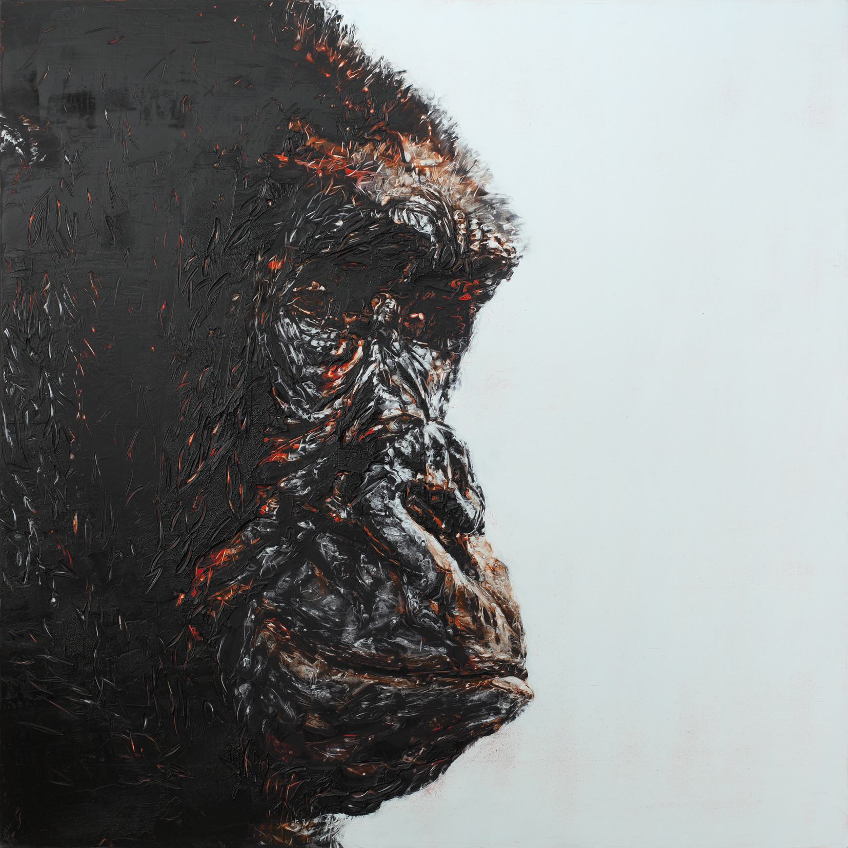 Gilad Efrat_Untitled III (Ape)_ 2012_oil on canvas_142X142cm