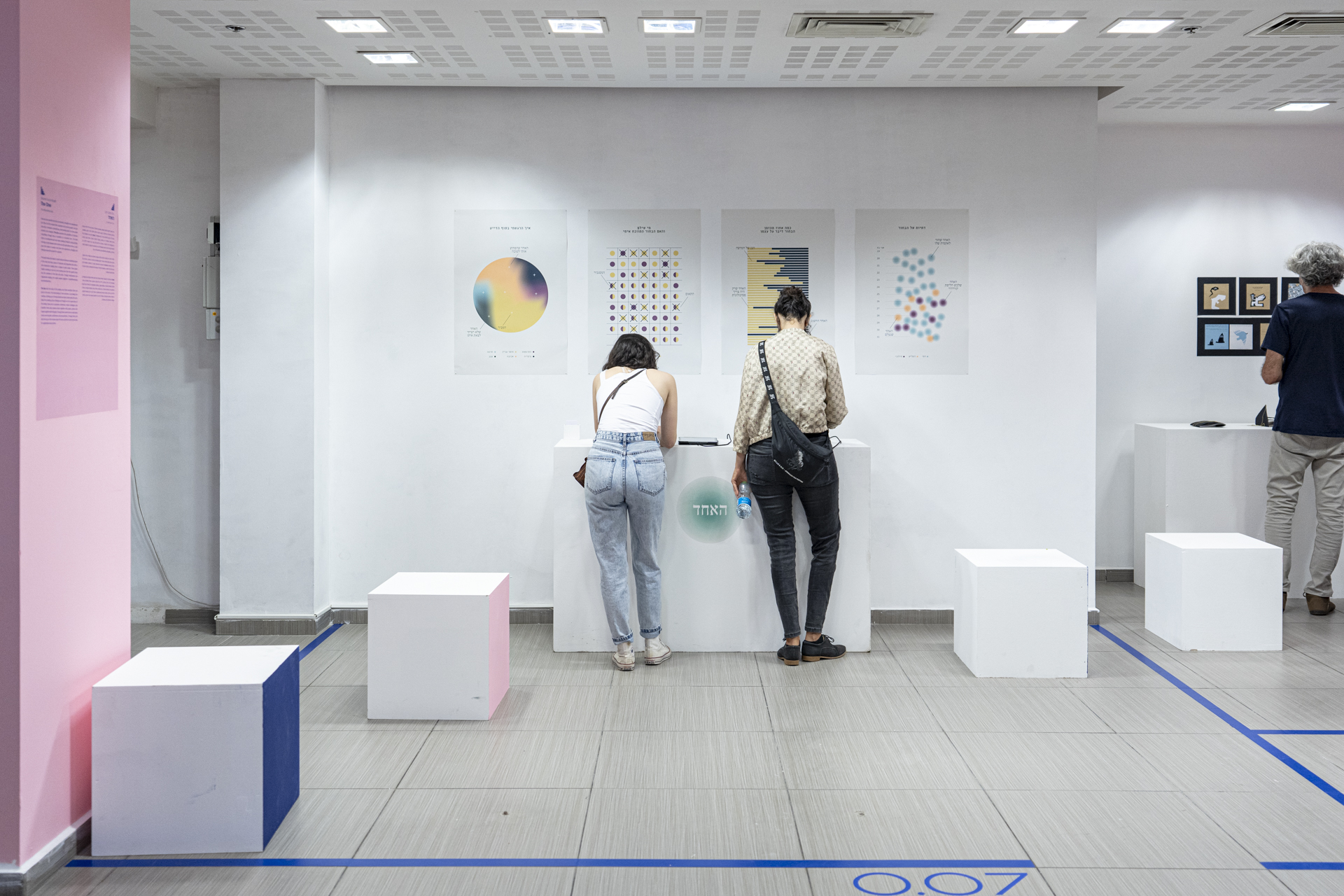 תמונות מתוך פתיחת תערוכת בוגרי התואר השני בתקשורת חזותית