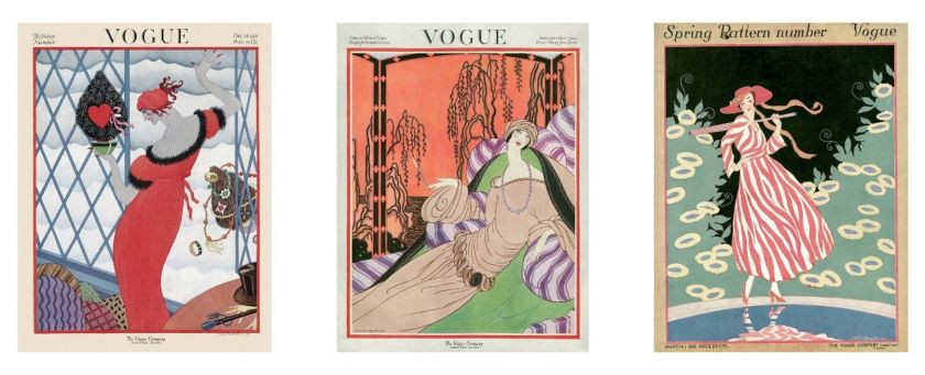 איורים של נשים על קאבר מגזין ווג