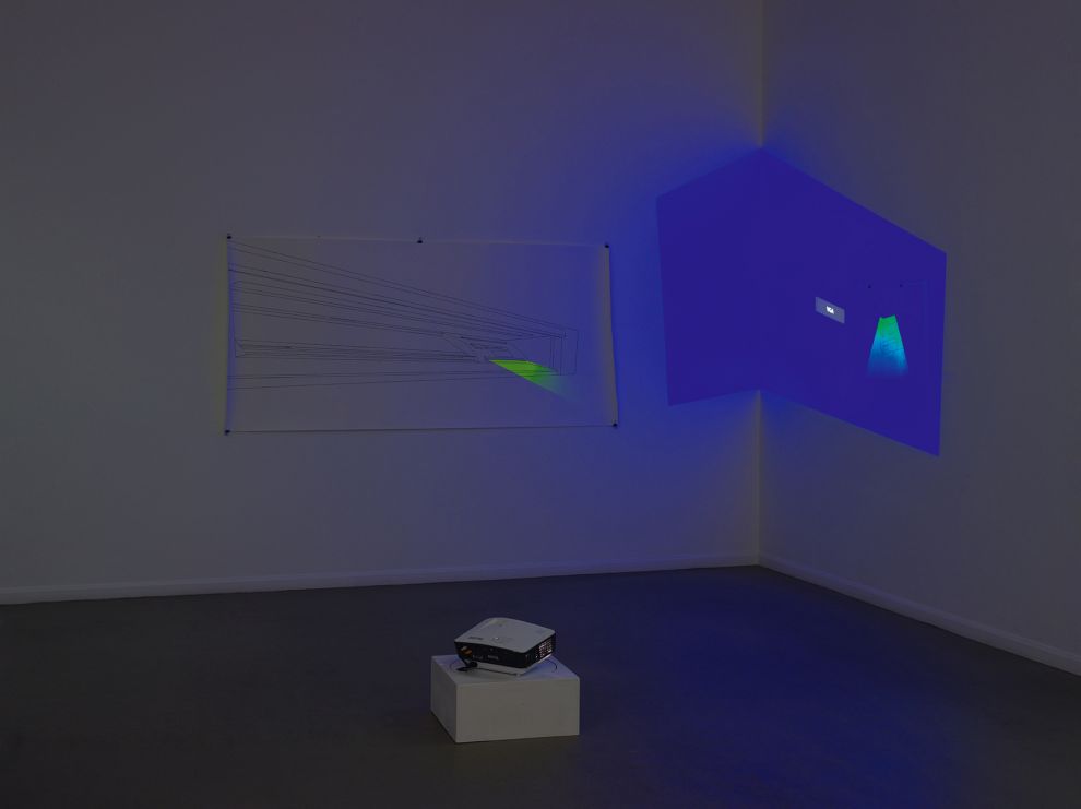 יואב וינפלד, No Signal, 2018 מראה הצבה ב"קוד נגד קוד", מוזיאון תל אביב. צילום: אלעד שריג