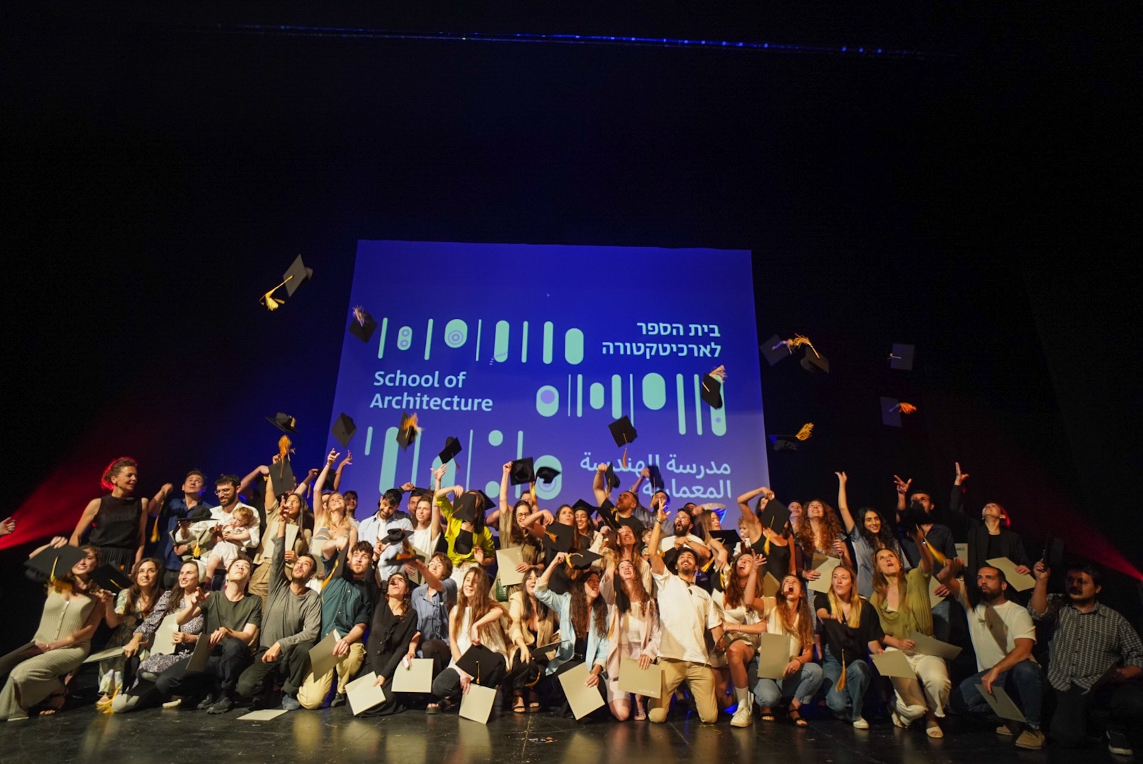 הנפת הכובעים מתוך טקס בוגרים ובוגרות לשנת תשפ״ב
