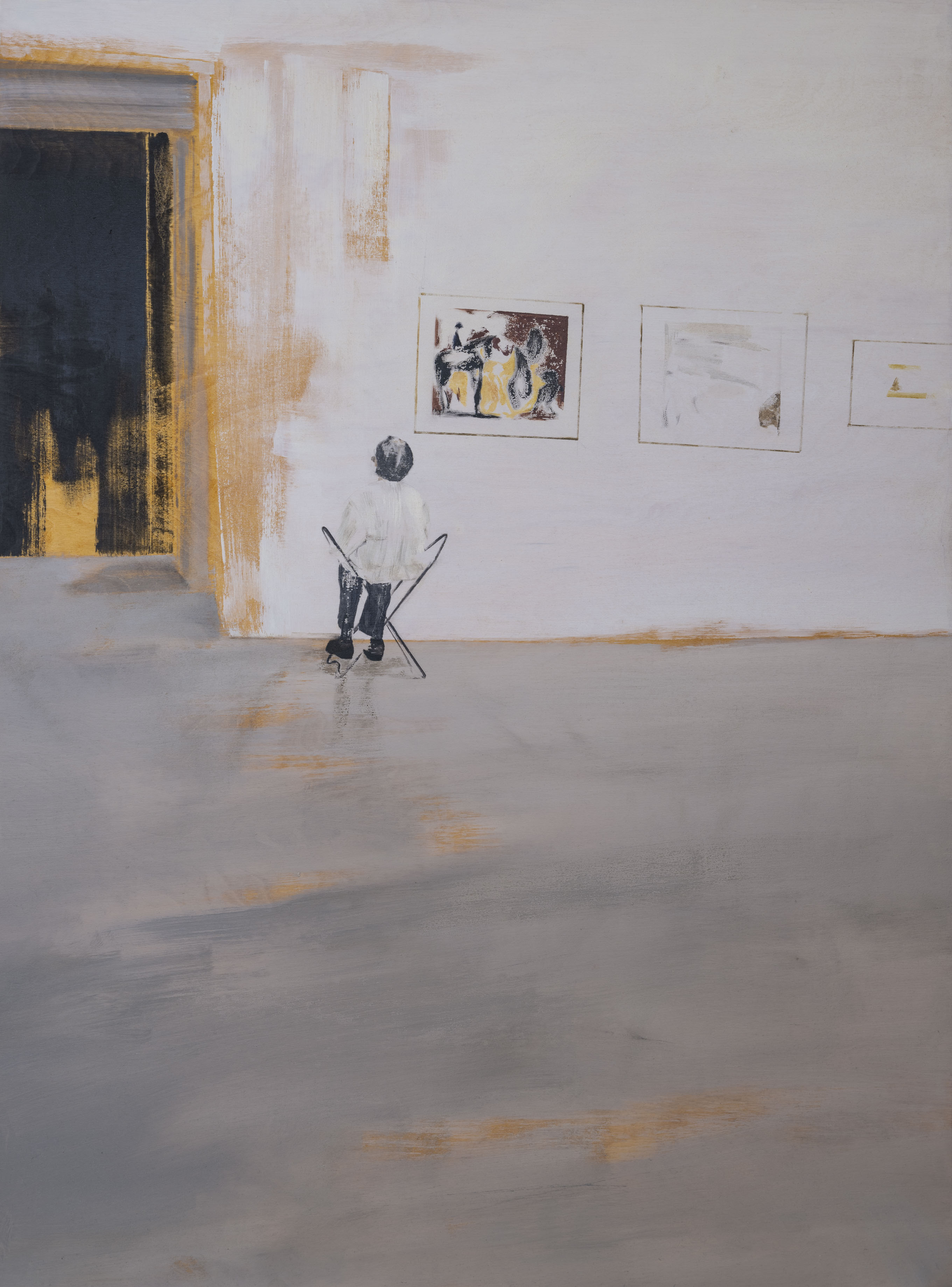 יונתן רון, Staring (at empty wall), 2021