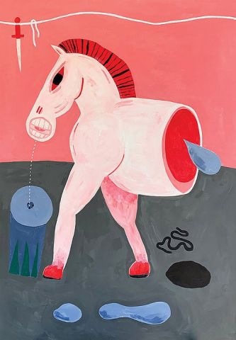 איור מאת סרגיי איסקוב ונורית גרוס של סוס חתוך