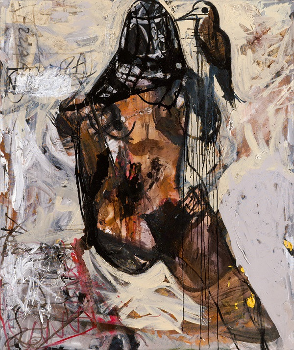 ציבי גבע, ללא כותרת, 2017, אקריליק על בד, 120*178 ס"מ