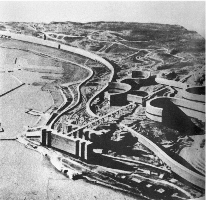 Rendering of Le Corbusier’s 1933 Plan Obus for Algiers