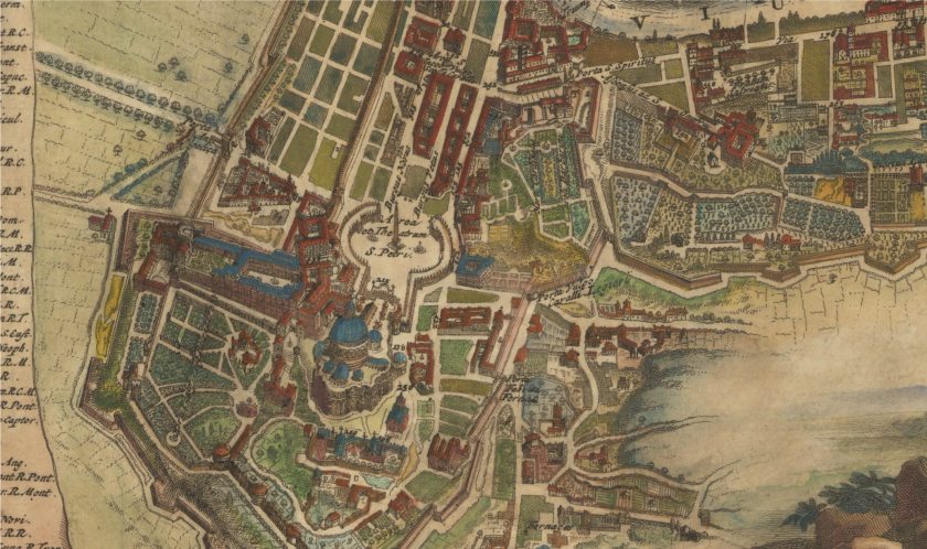 Francois Halma’s Plan of Rome, 1710